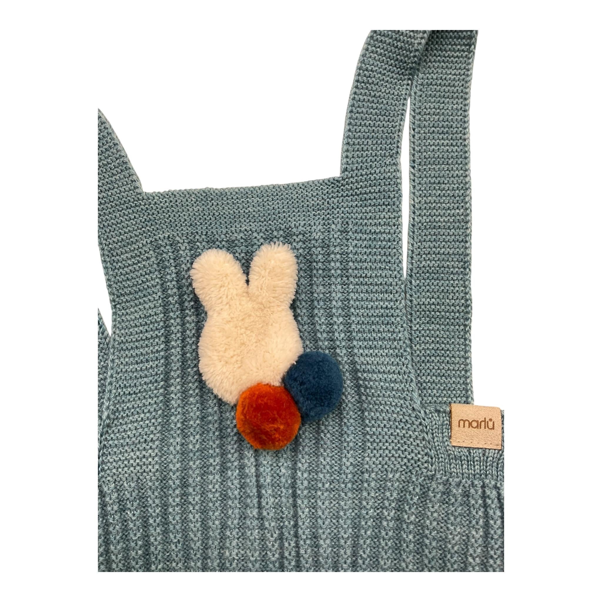 MARLU' completo 2pz-salopette tinta unita con bottoni-body Verde per Neonato COAM VERDE MARLU'