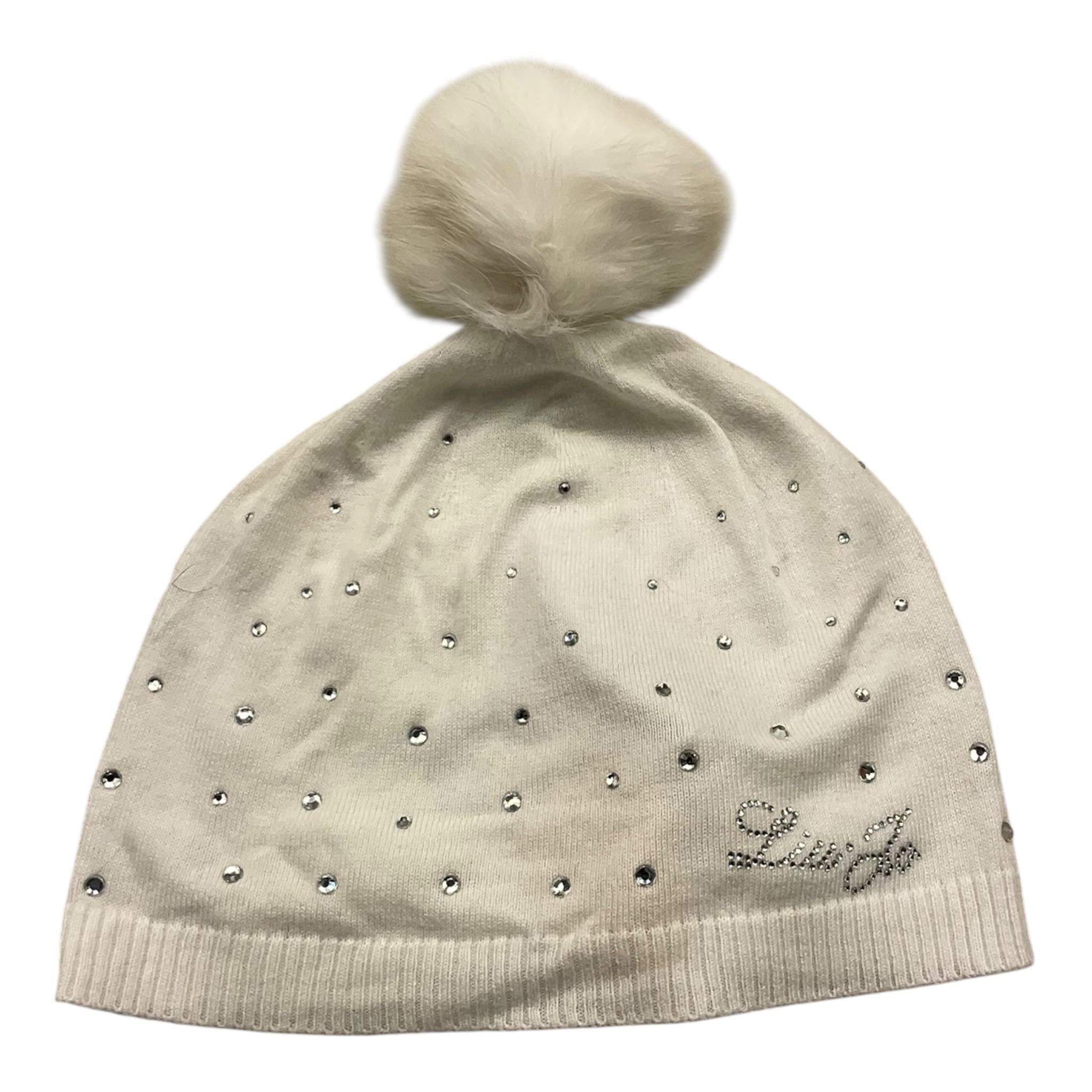 LIU JO cappello tinta unita con brillantini Panna per Bambina K67009 PANNA LIU JO