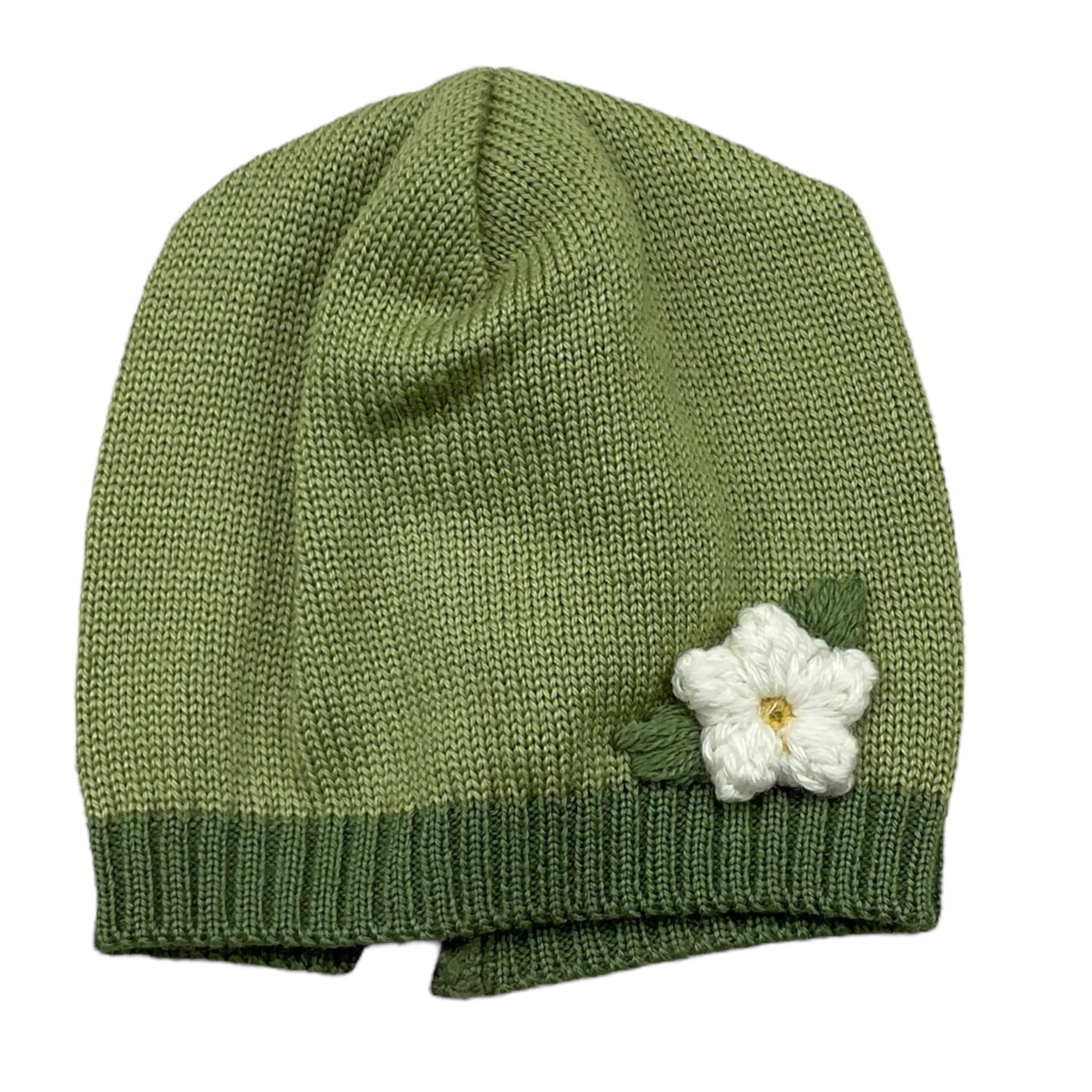 COLORI CHIARI cappello tinta unita con ricami Verde per Neonata FF787176 VERDE COLORI CHIARI
