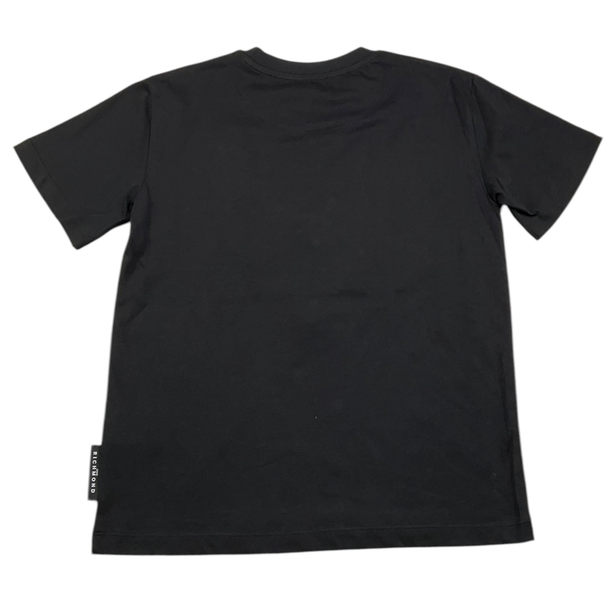 JOHN RICHMOND t-shirt girocollo tinta unita con stampa in contrasto Nero per Bambino RBA25076TS NERO JOHN RICHMOND