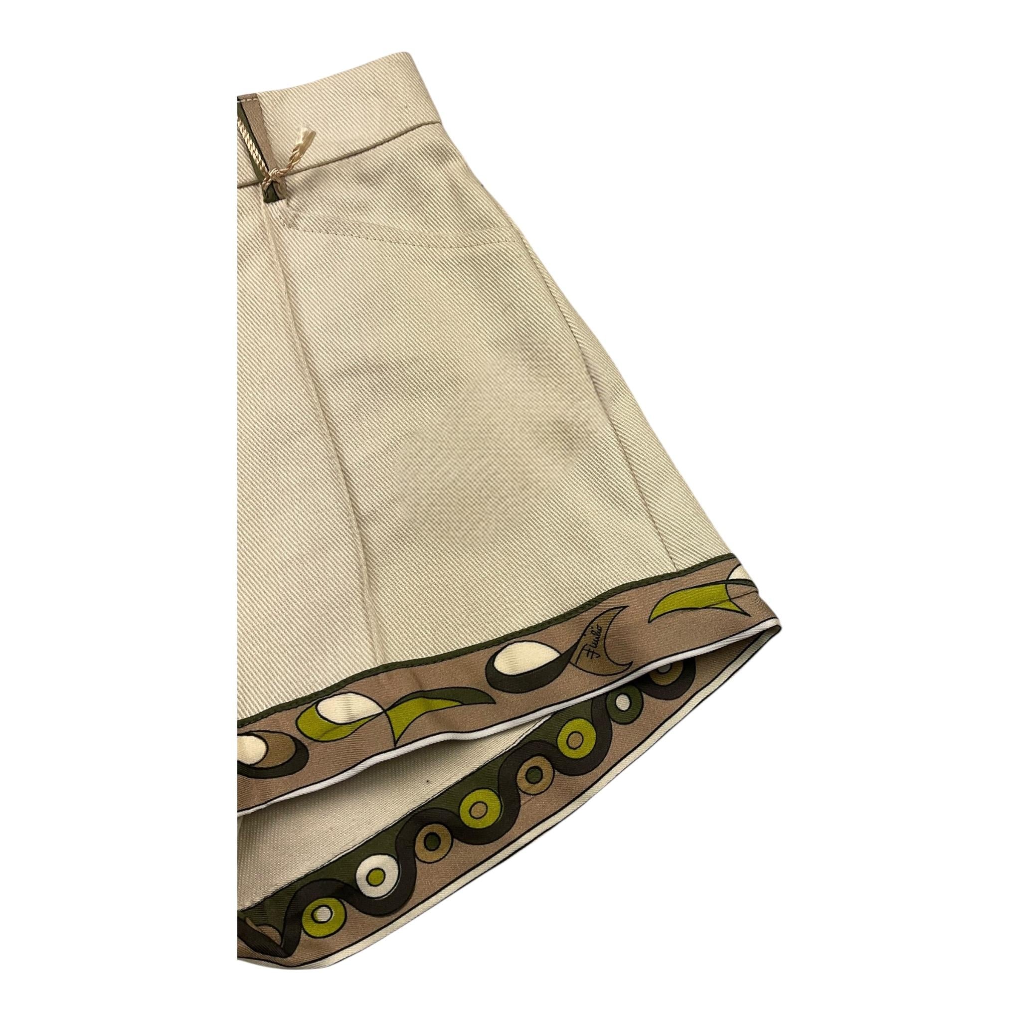EMILIO PUCCI short tinta unita con girovita regolabile Sabbia per Neonata PS6A39 SABBIA EMILIO PUCCI