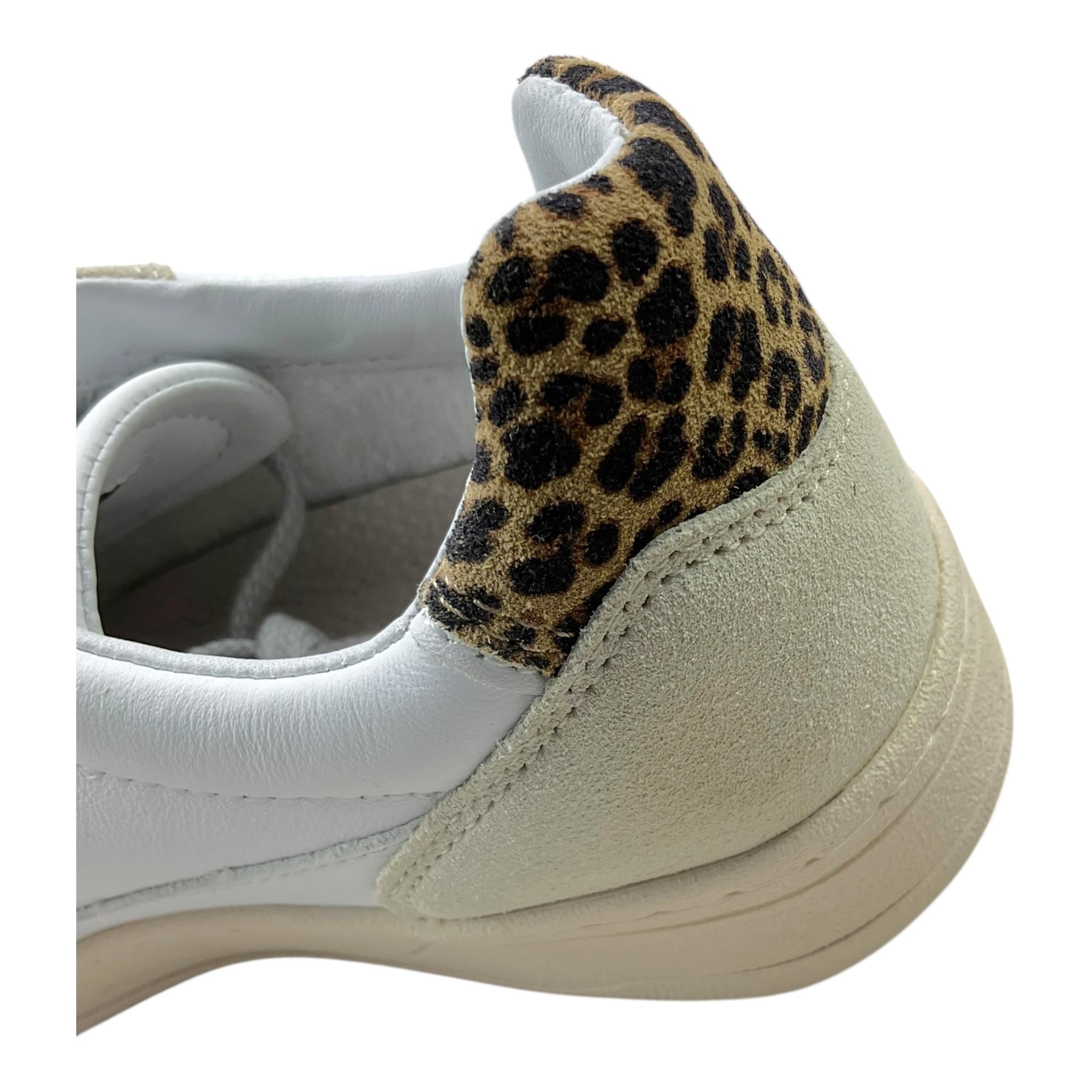 D.A.T.E. sneakers tinta unita con lacci e fantasia maculato Bianco per Bambina COURT BIANCO D.A.T.E.