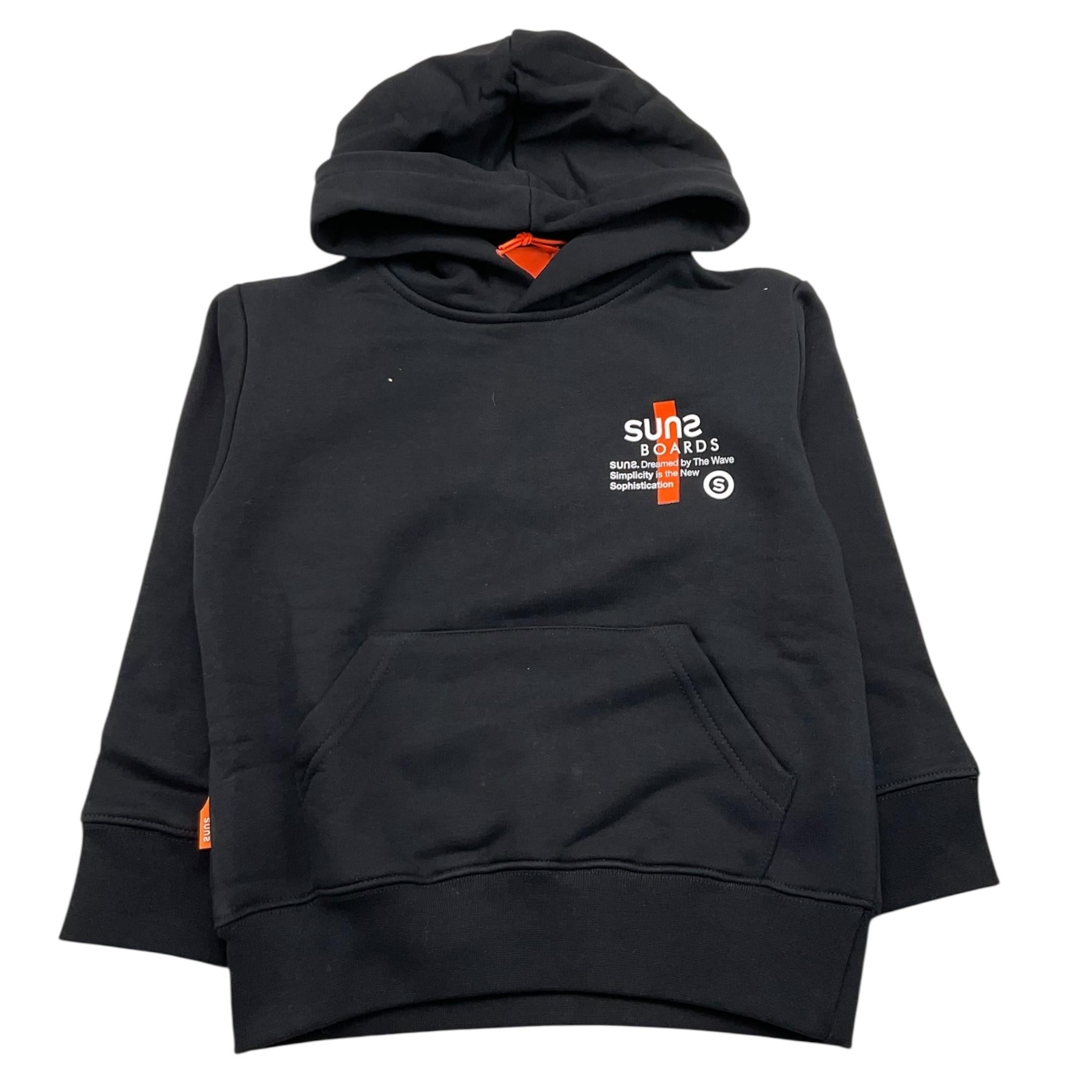 SUNS felpa chiusa con cappuccio tinta unita Nero per Bambino MFS5304U NERO SUNS