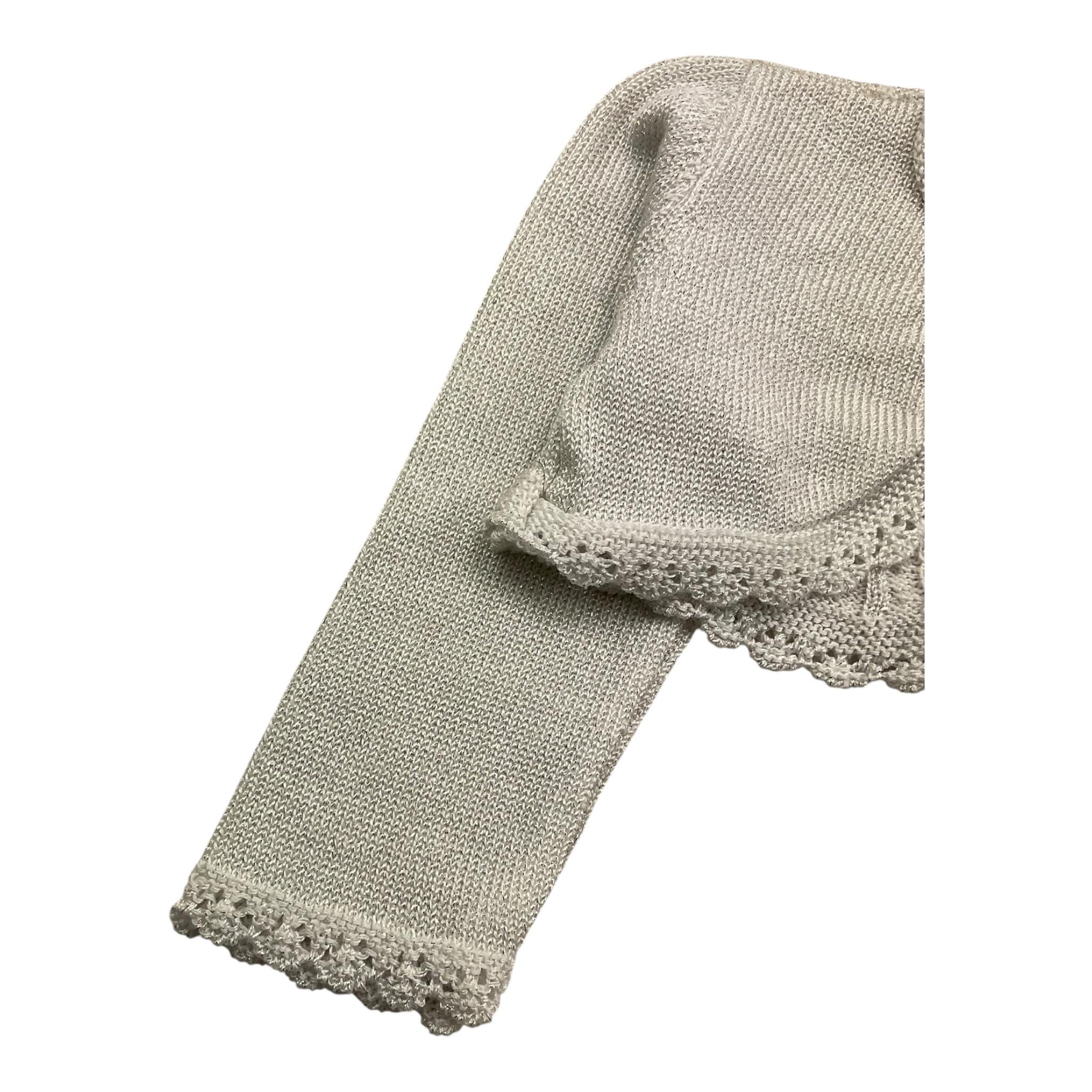PONTOPORPONTO coprispalle tinta unita lurex Argento per Neonata 3714 ARGENTO PONTOPORPONTO
