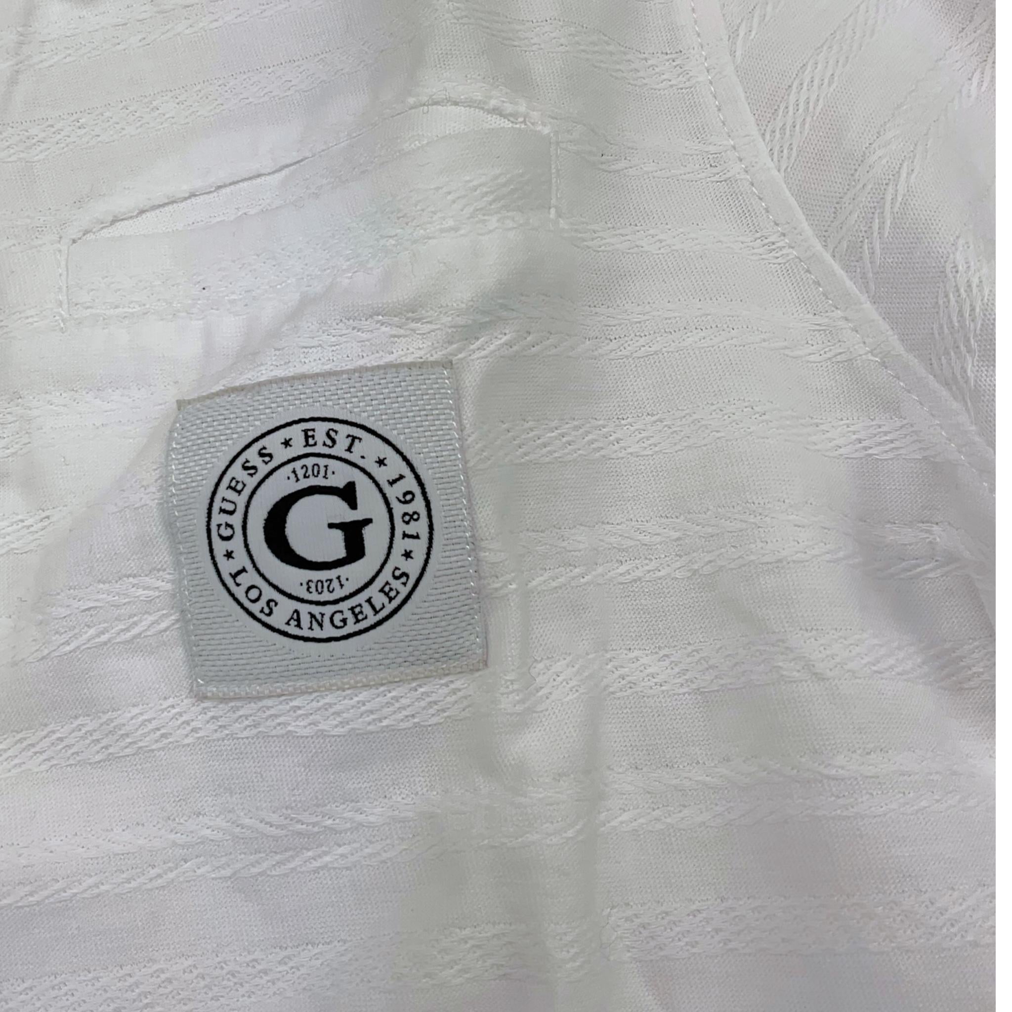 GUESS camicia tinta unita con stampa Bianco per Bambino N4RH09 BIANCO GUESS