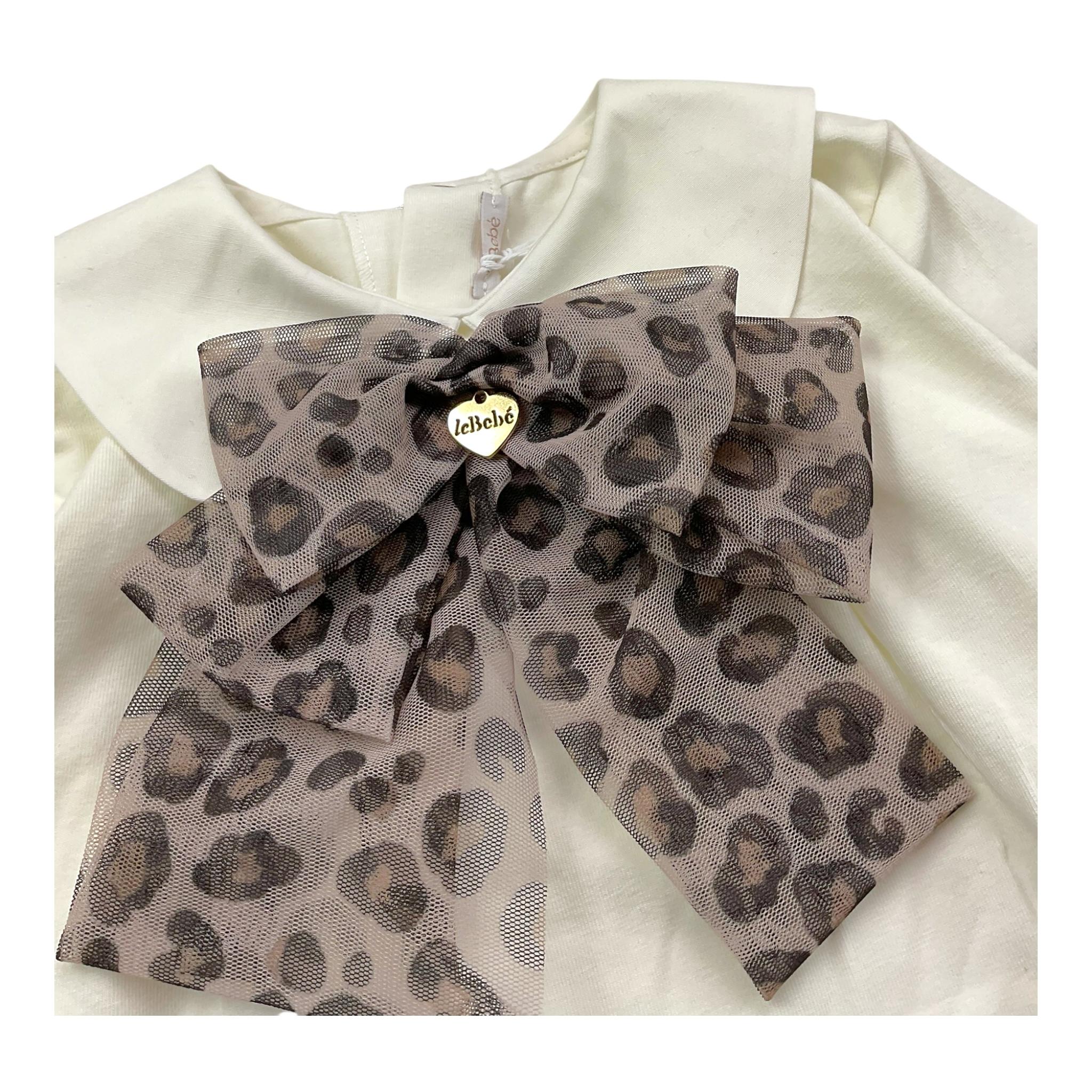 LE BEBE' shirt tinta unita con stampa e colletto Bianco per Neonata LBG6098 BIANCO LE BEBE'