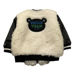 M+E' giubbino teddy tinta unita con maniche in contrasto Panna per Neonata UE0471 PANNA M+E'