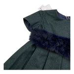 BARCELLINO abito mezza manica tinta unita con cinturino Verde per Neonata 115310 VERDE BARCELLINO