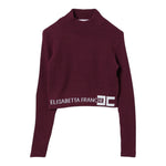 ELISABETTA FRANCHI maglia mezzo collo tinta unita con logo Bordeaux per Bambina EFMA152 BORDEAUX ELISABETTA FRANCHI