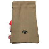 DIESEL sciarpa tinta unita con logo Sabbia per Bambino J01611 SABBIA DIESEL