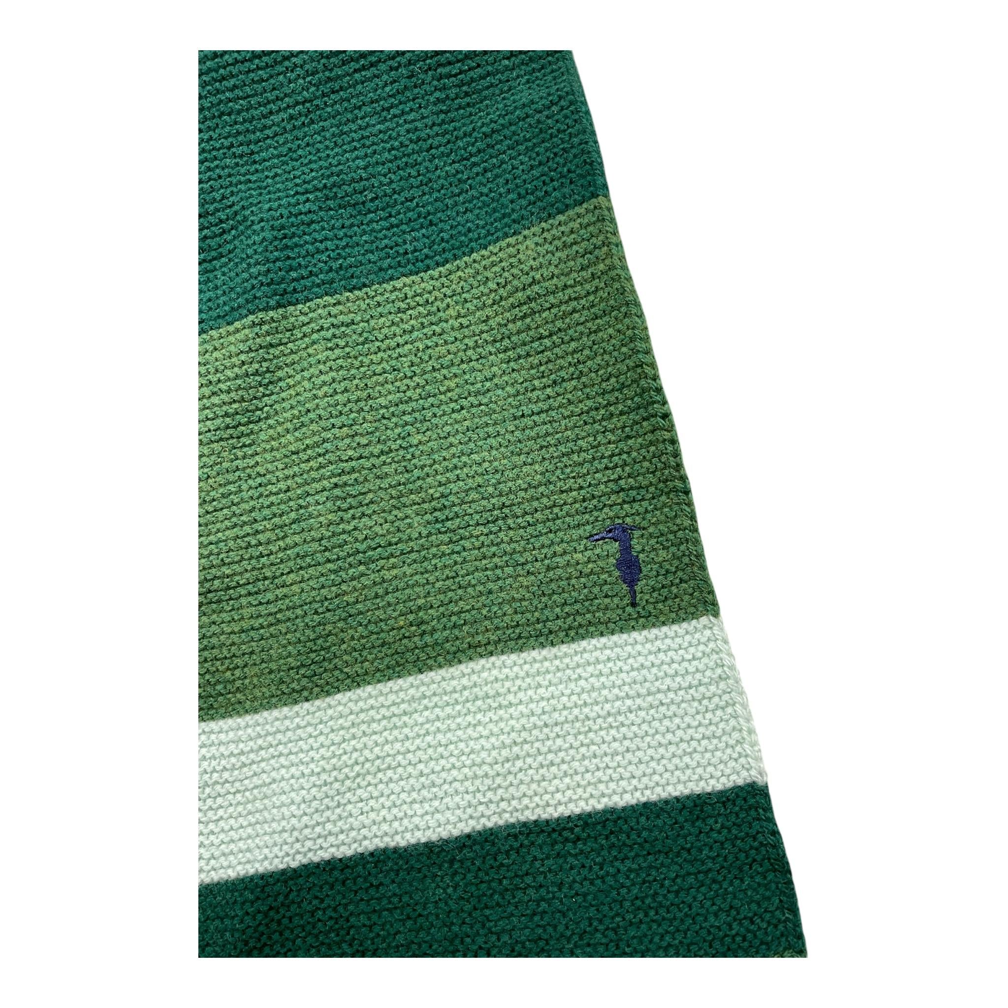 TRUSSARDI sciarpa tinta unita con fantasia a righe Verde per Neonato TIA25133SC VERDE TRUSSARDI