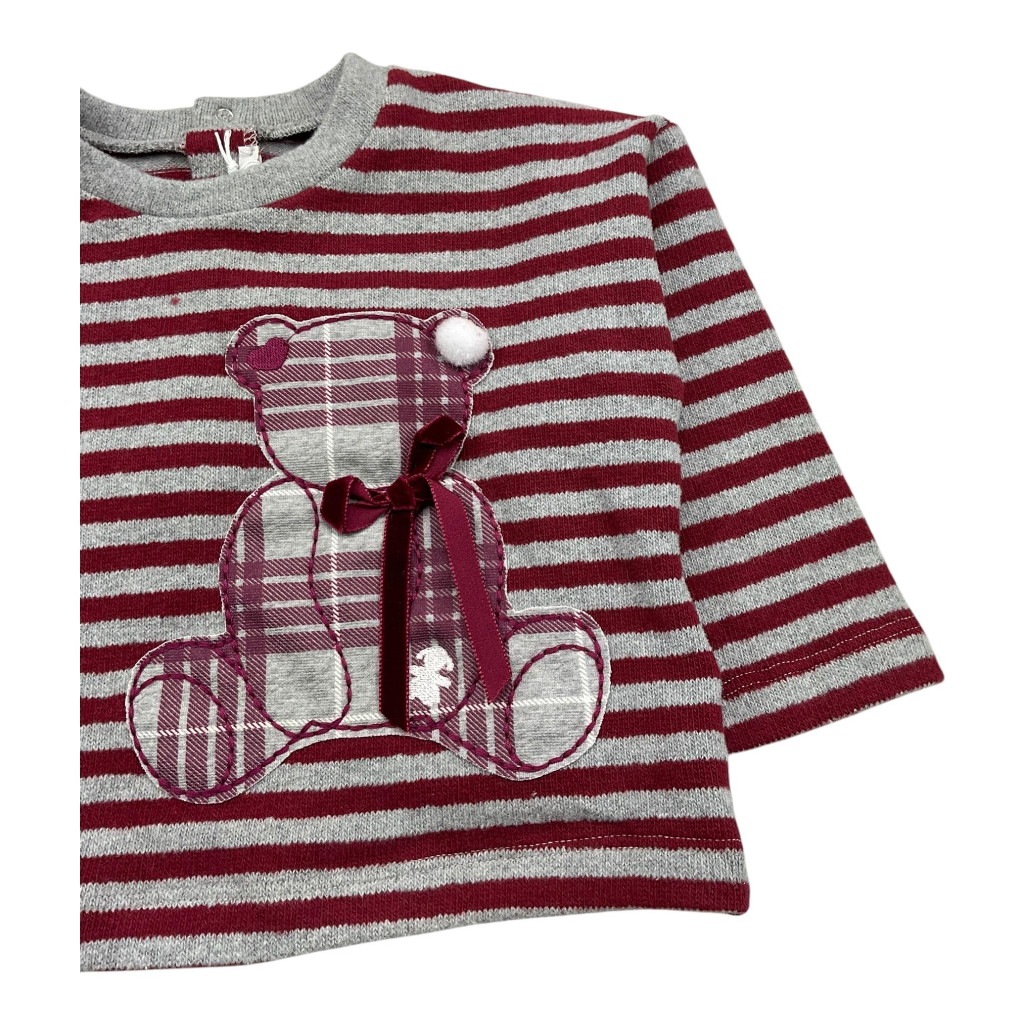 LE BEBE' maglia girocollo fantasia a righe Rosso/grigio per Neonata LBG6087 ROSSO/GRIGIO LE BEBE'