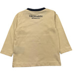 TRUSSARDI shirt girocollo tinta unita con stampa Panna per Neonato TIA25128TS PANNA TRUSSARDI
