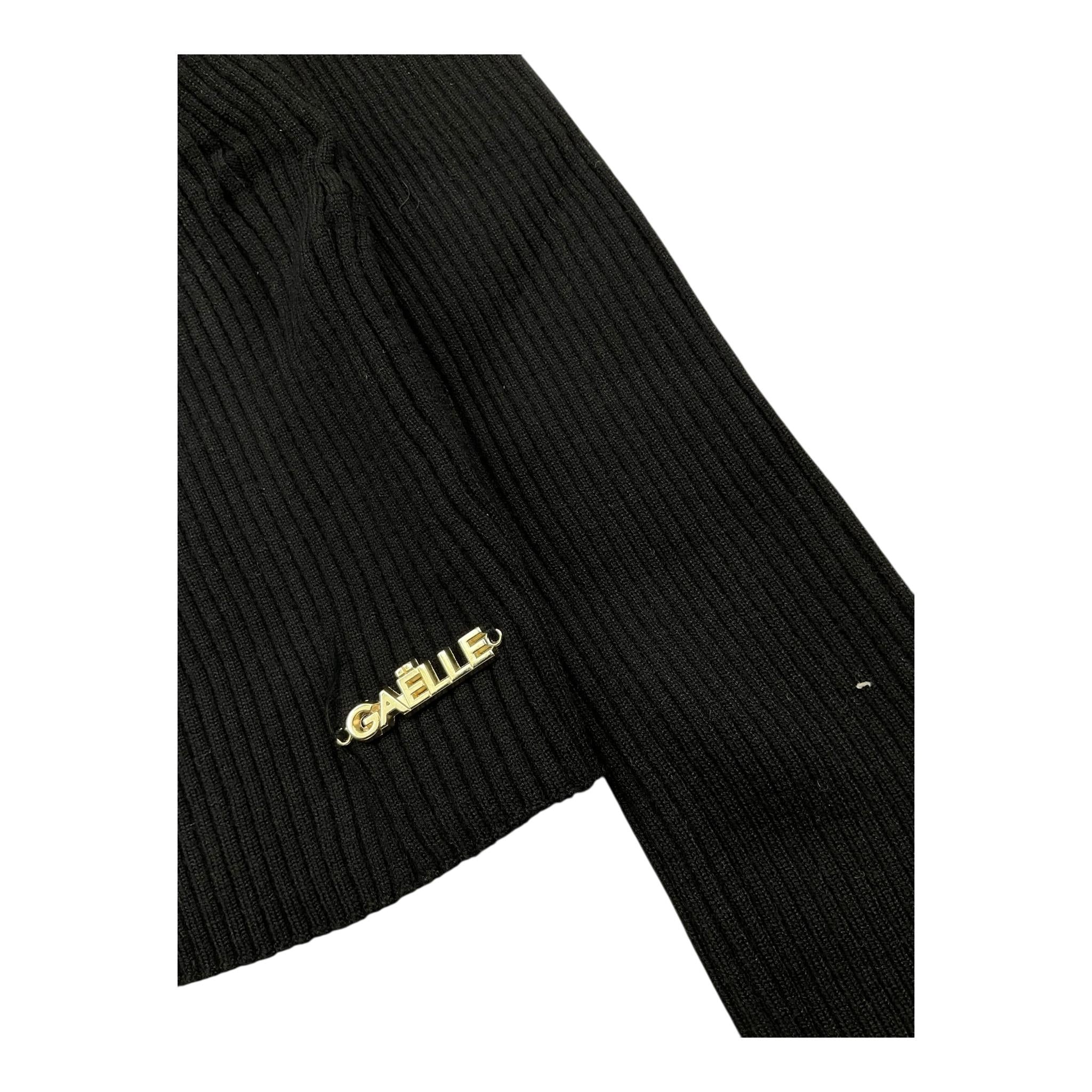 GAELLE maglia tinta unita mezzo collo con logo Nero per Bambina 2741W00400XX NERO GAELLE