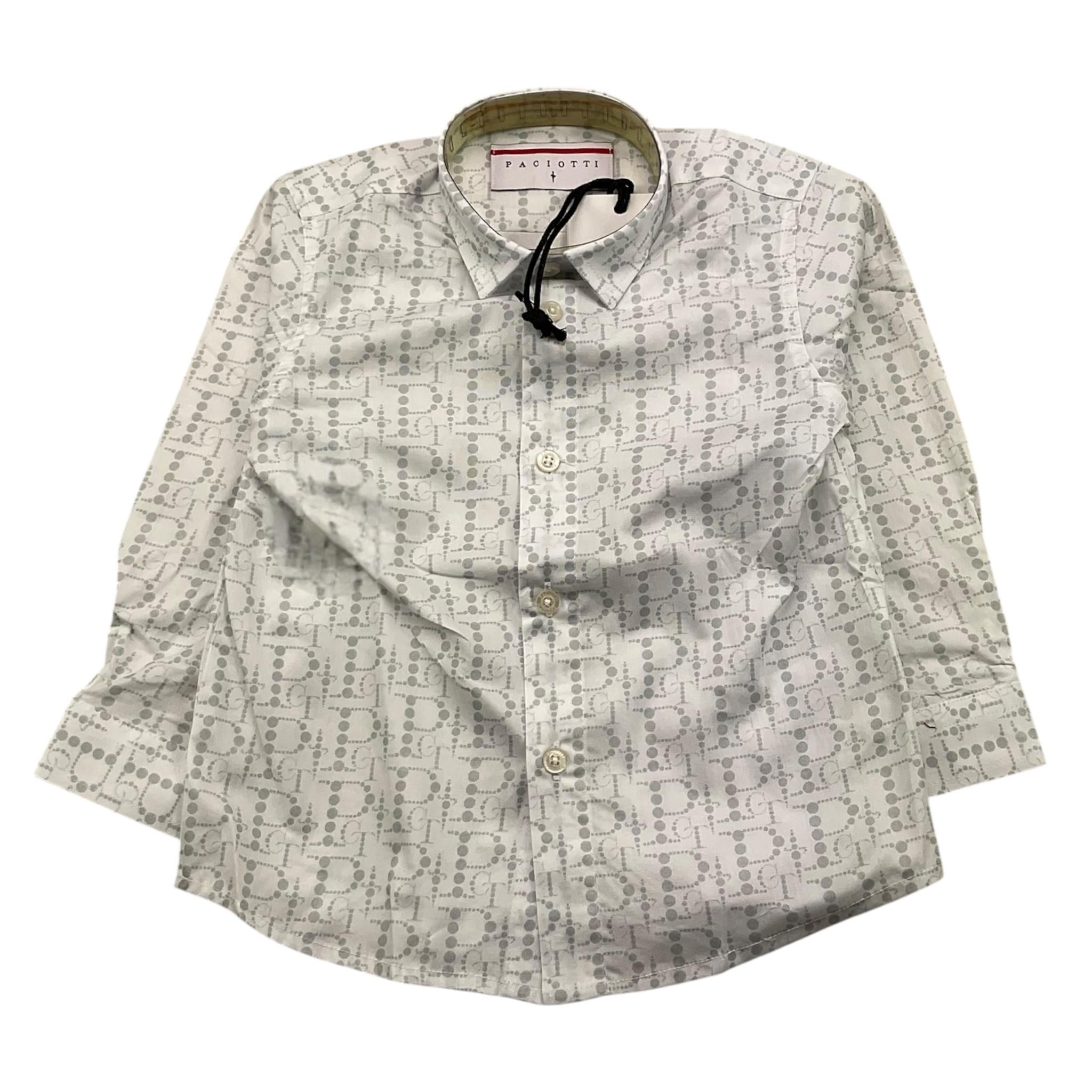 CESARE PACIOTTI camicia tinta unita con stampa Bianco per Neonato CMP5358BNXX BIANCO CESARE PACIOTTI