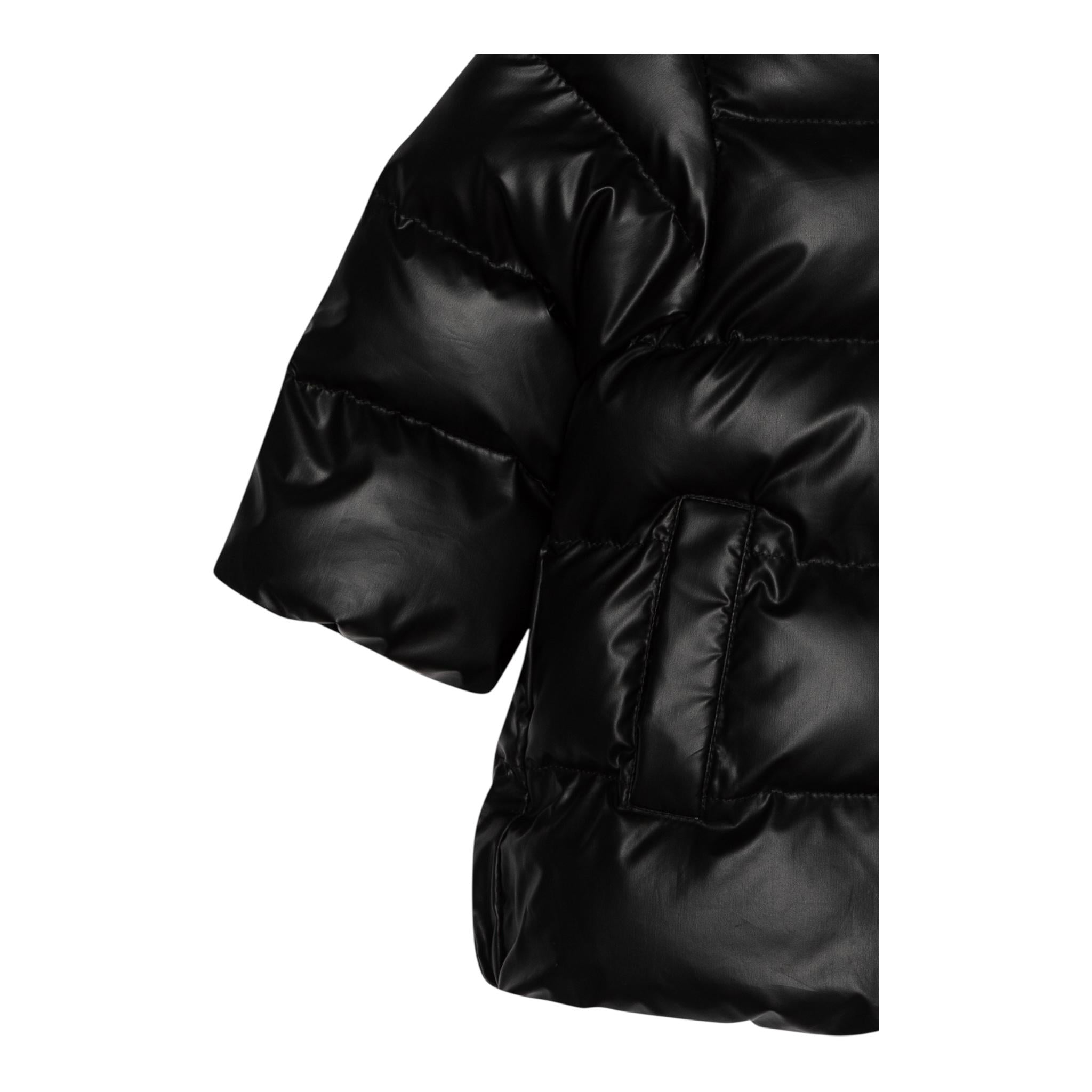 MOSCHINO giubbino tinta unita con cappuccio Nero per Neonata MDS02EX NERO MOSCHINO