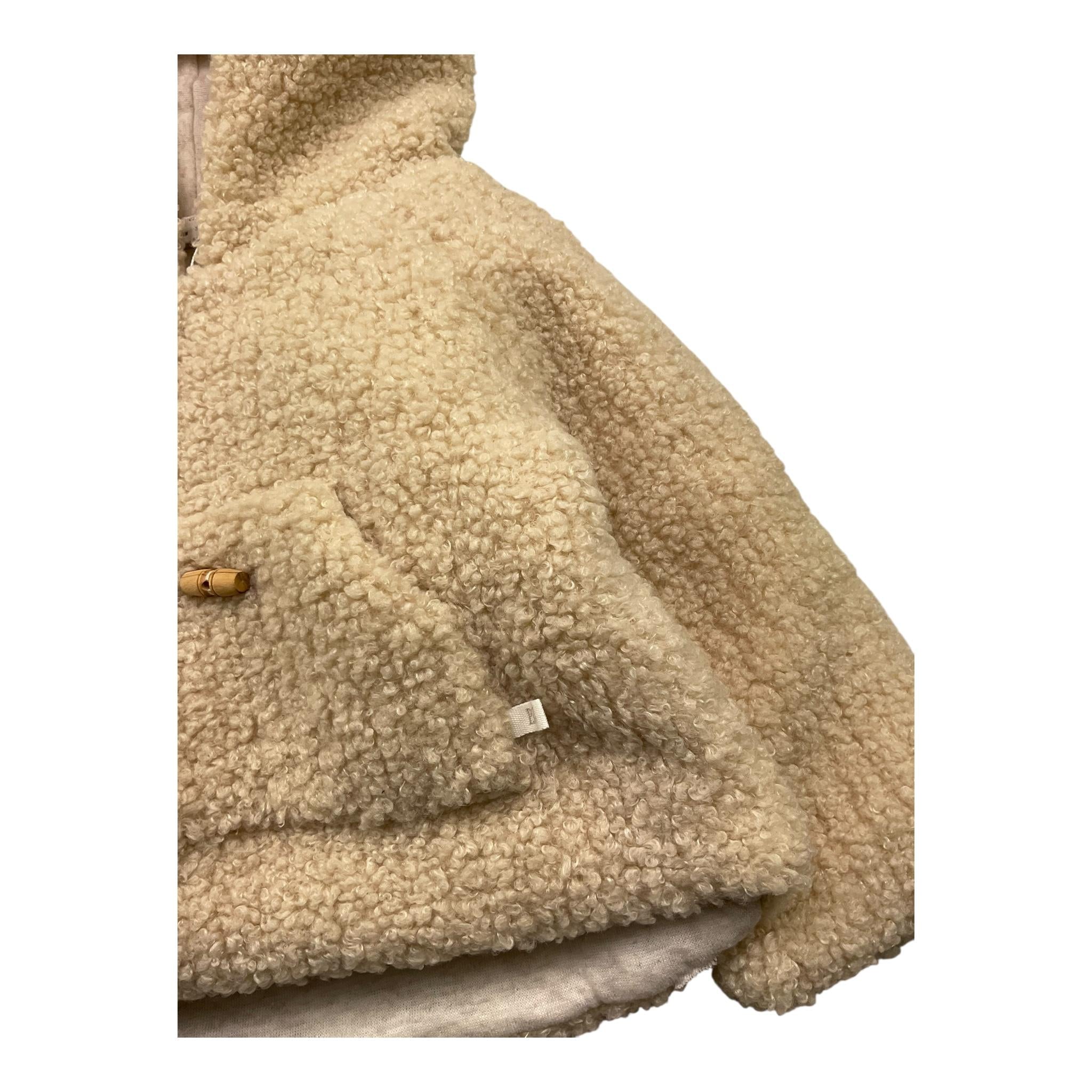 PAZ RODRIGUEZ cappotto pelliccia tinta unita con cappuccio Beige per Neonato 012191812 BEIGE PAZ RODRIGUEZ