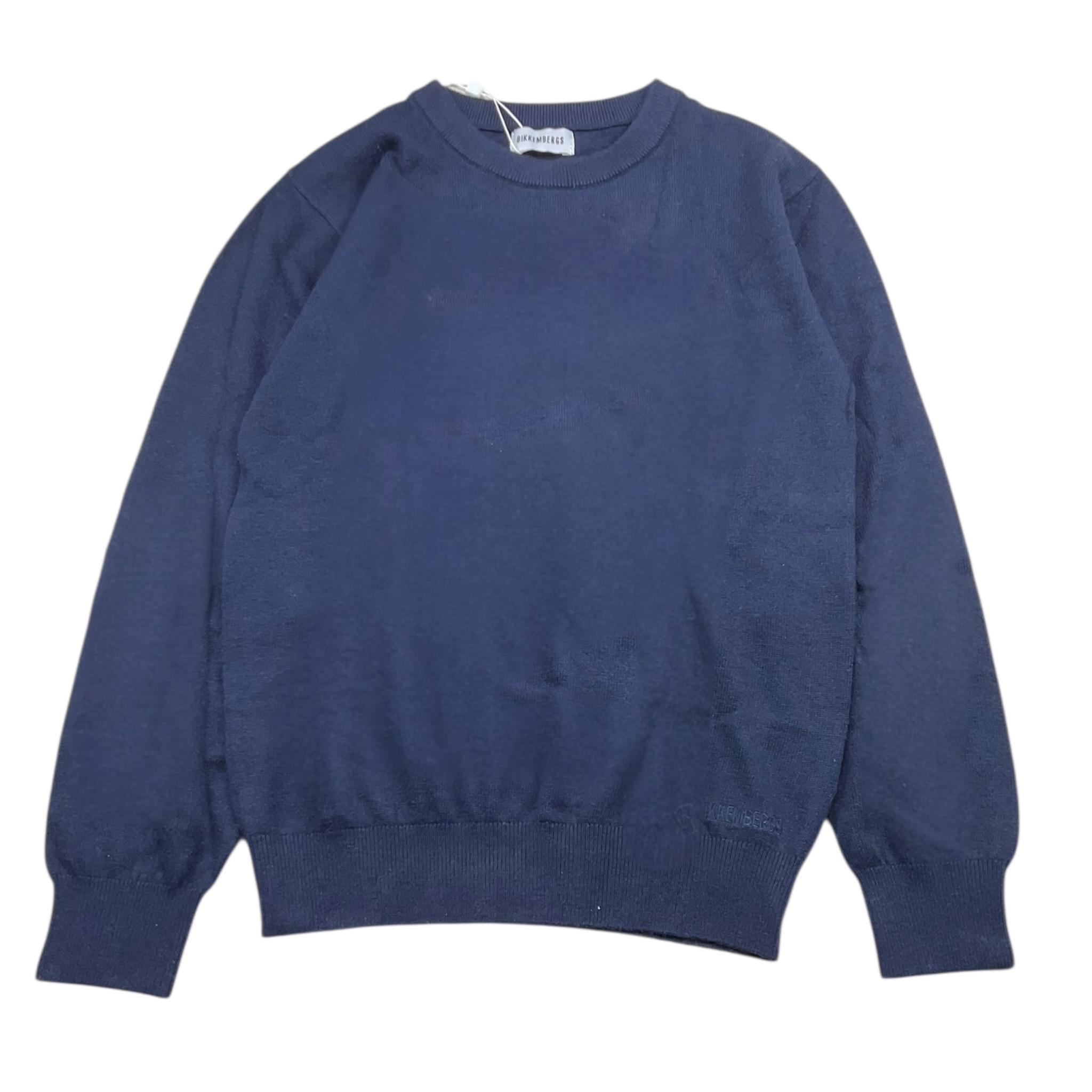 BiKKEMBERGS maglia girocollo tinta unita Blu per Bambino BK1981 BLU BiKKEMBERGS