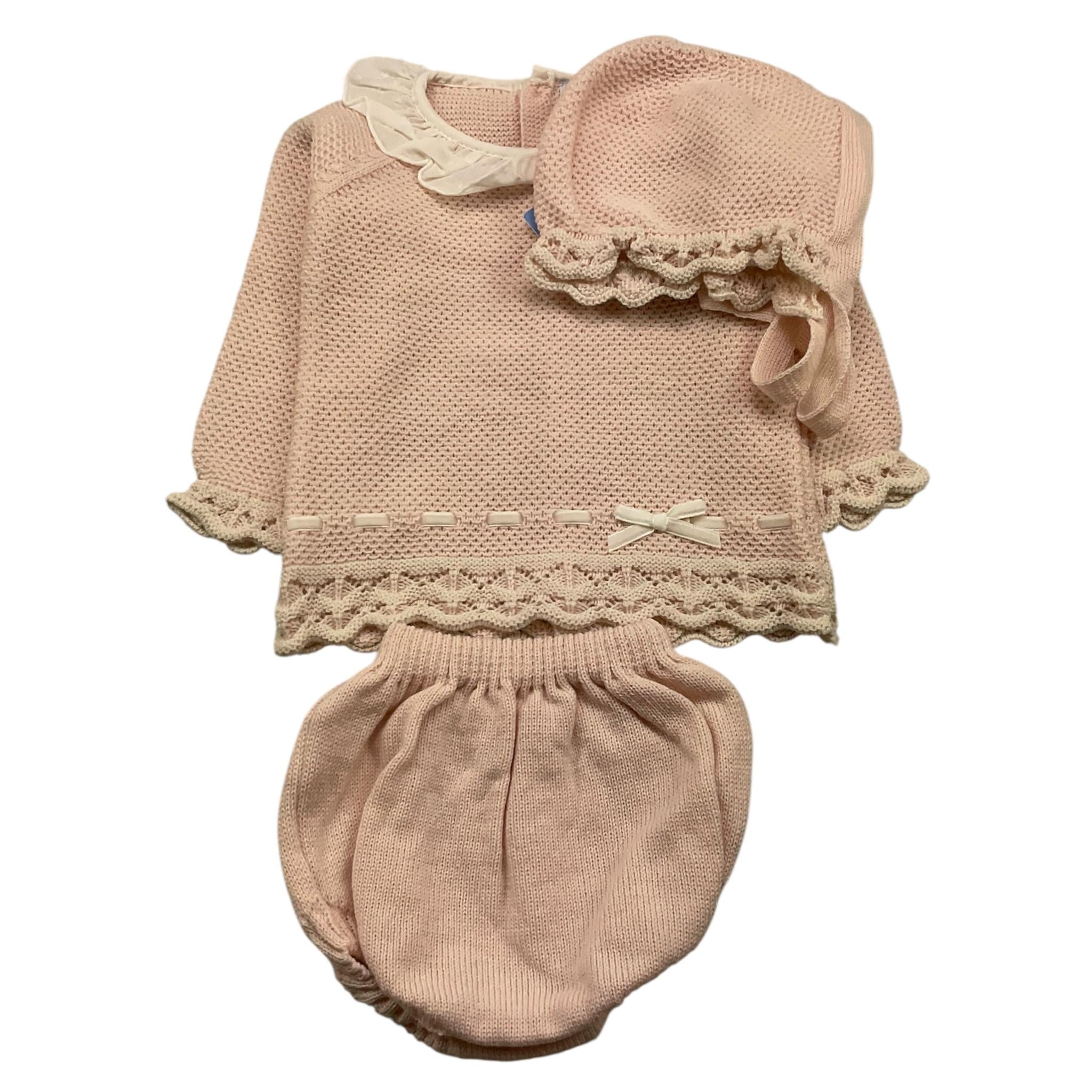 MAC ILUSIO'N completo 3 pezzi maglia-culotte-culotte Rosa per Neonata 9431 ROSA MAC ILUSIO'N