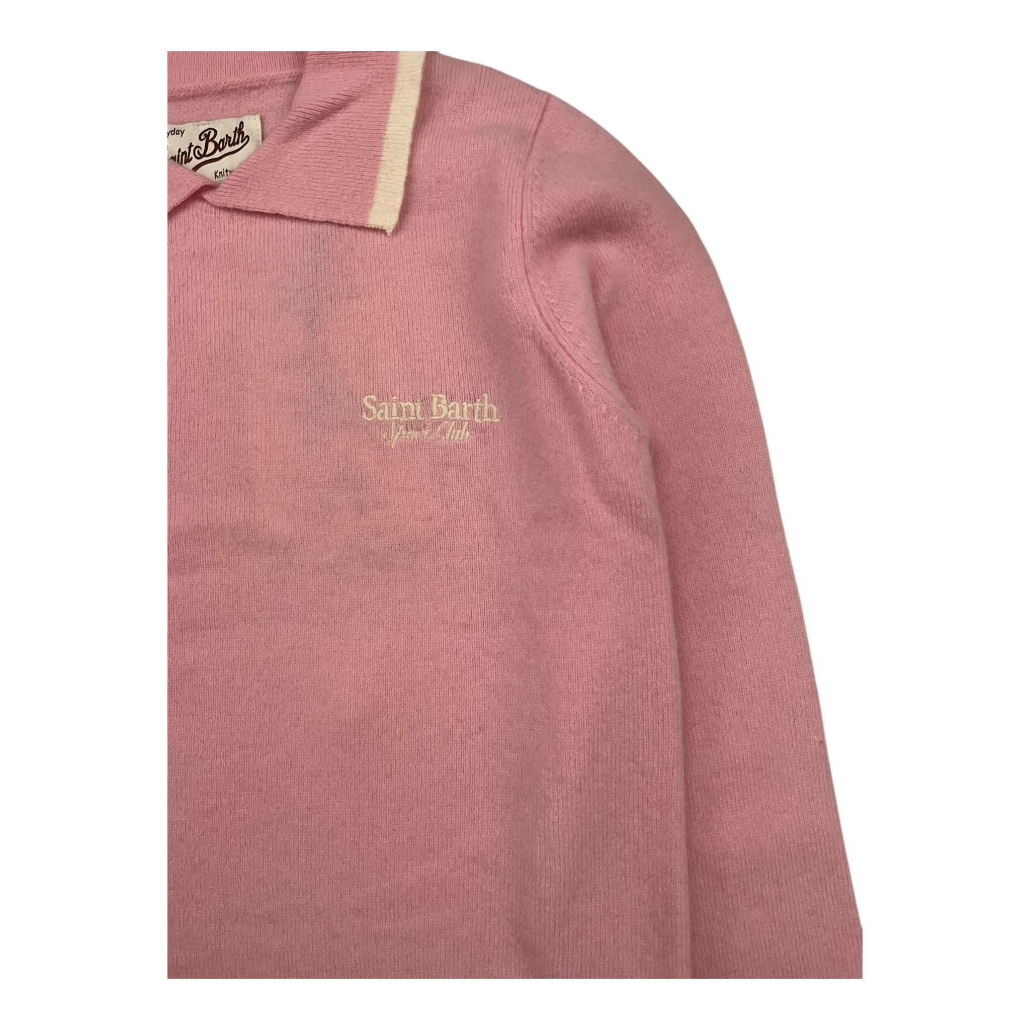 SAINT BARTH maglia tinta unita con colletto Rosa per Bambina DODIE ROSA SAINT BARTH