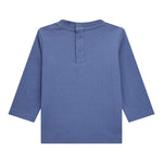 GUESS shirt girocollo tinta unita ocn logo Blu per Neonato I4YI01K8HM4X BLU GUESS