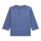 GUESS shirt girocollo tinta unita ocn logo Blu per Neonato I4YI01K8HM4X BLU GUESS