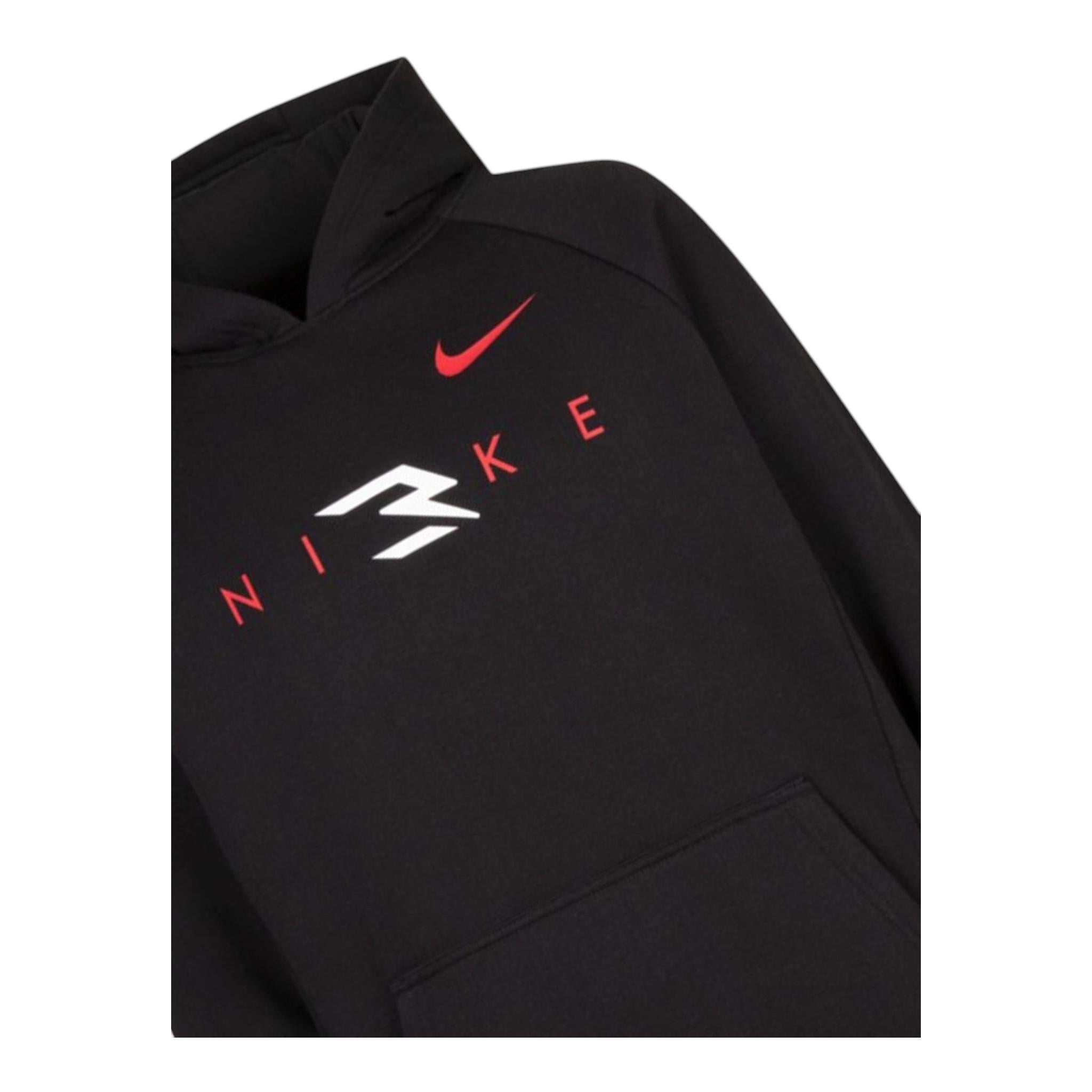 NIKE felpa tinta unita con cappuccio e stampa Nero per Bambino 9Q0410 NERO NIKE