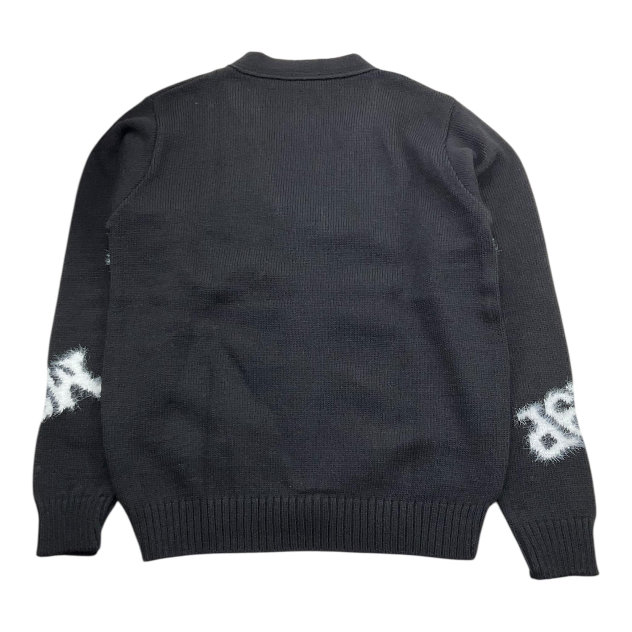 MAISON 9 PARIS cardigan tinta unita con stampa Nero per Bambino 9119 NERO MAISON 9 PARIS
