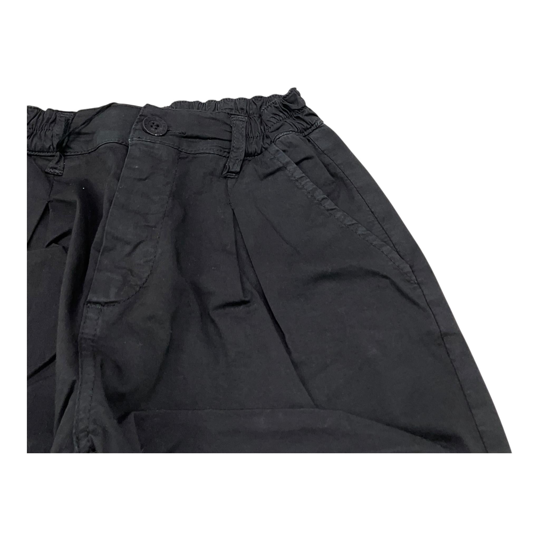 NEVER TOO pantallone tinta unita con elastico in vita Nero per Bambino NT1004R NERO NEVER TOO