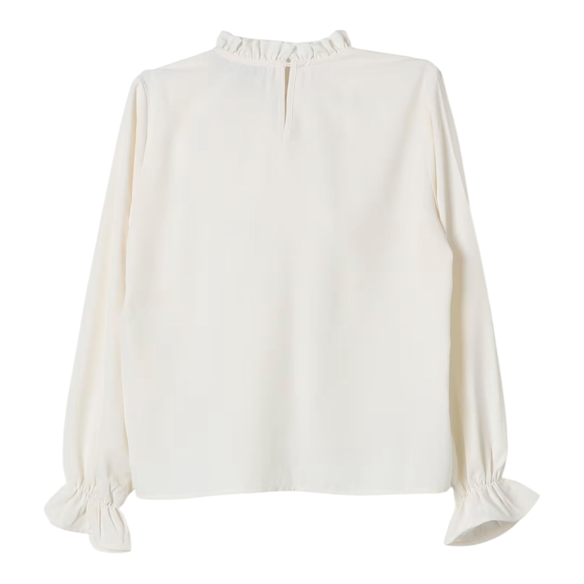 TWINSET camicia tinta unita con balze Panna per Bambina 242GJ2132 PANNA TWINSET