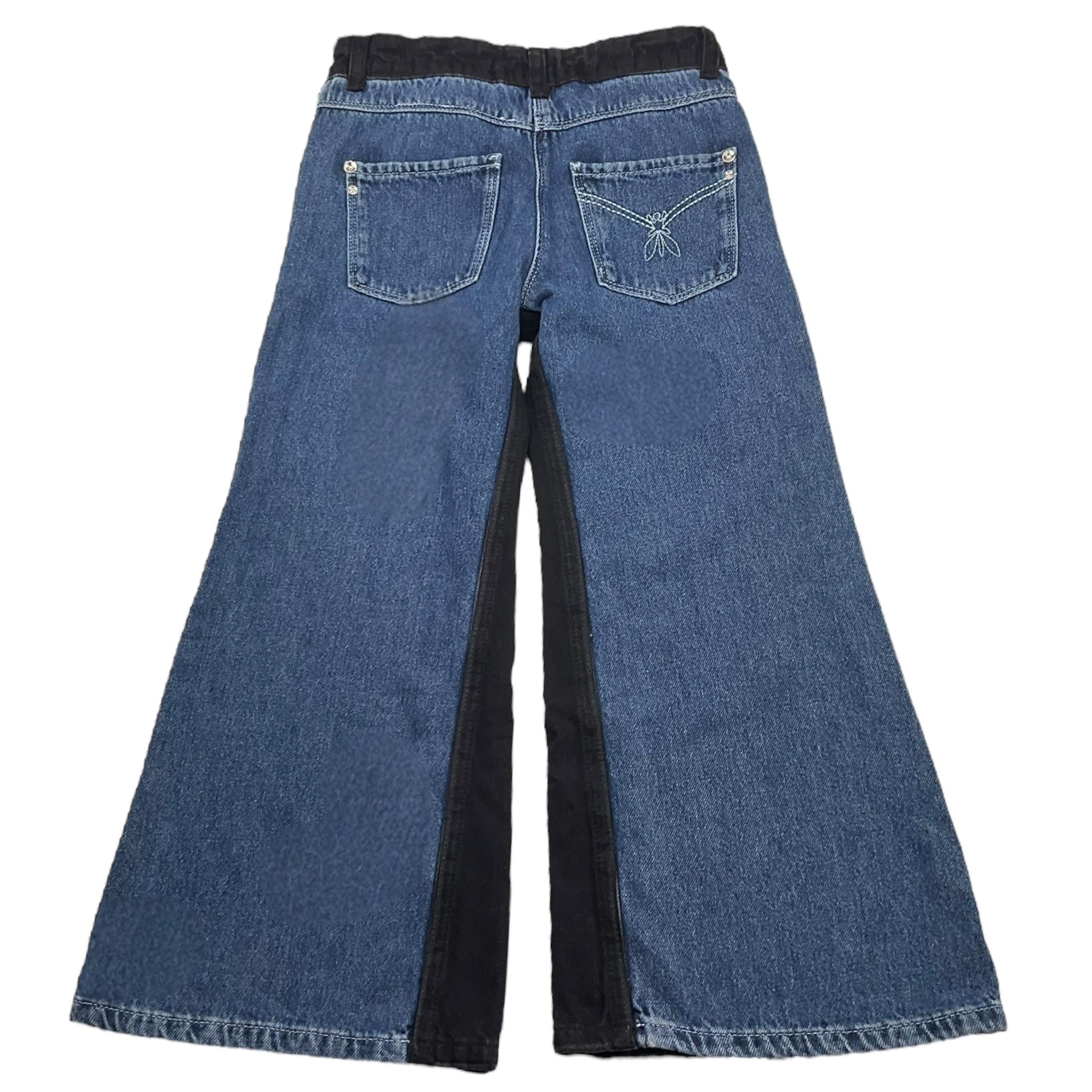 PATRIZIA PEPE jeans tinta unita modello palazzo con profili in contrasto Blu per Bambina 7P0320 BLU PATRIZIA PEPE