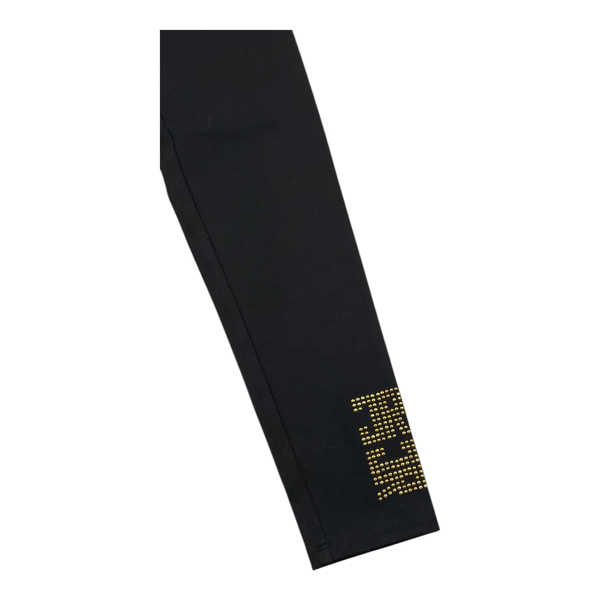 JOHN RICHMOND leggins tinta unita con stampa Nero per Bambina RGA25159LE NERO JOHN RICHMOND