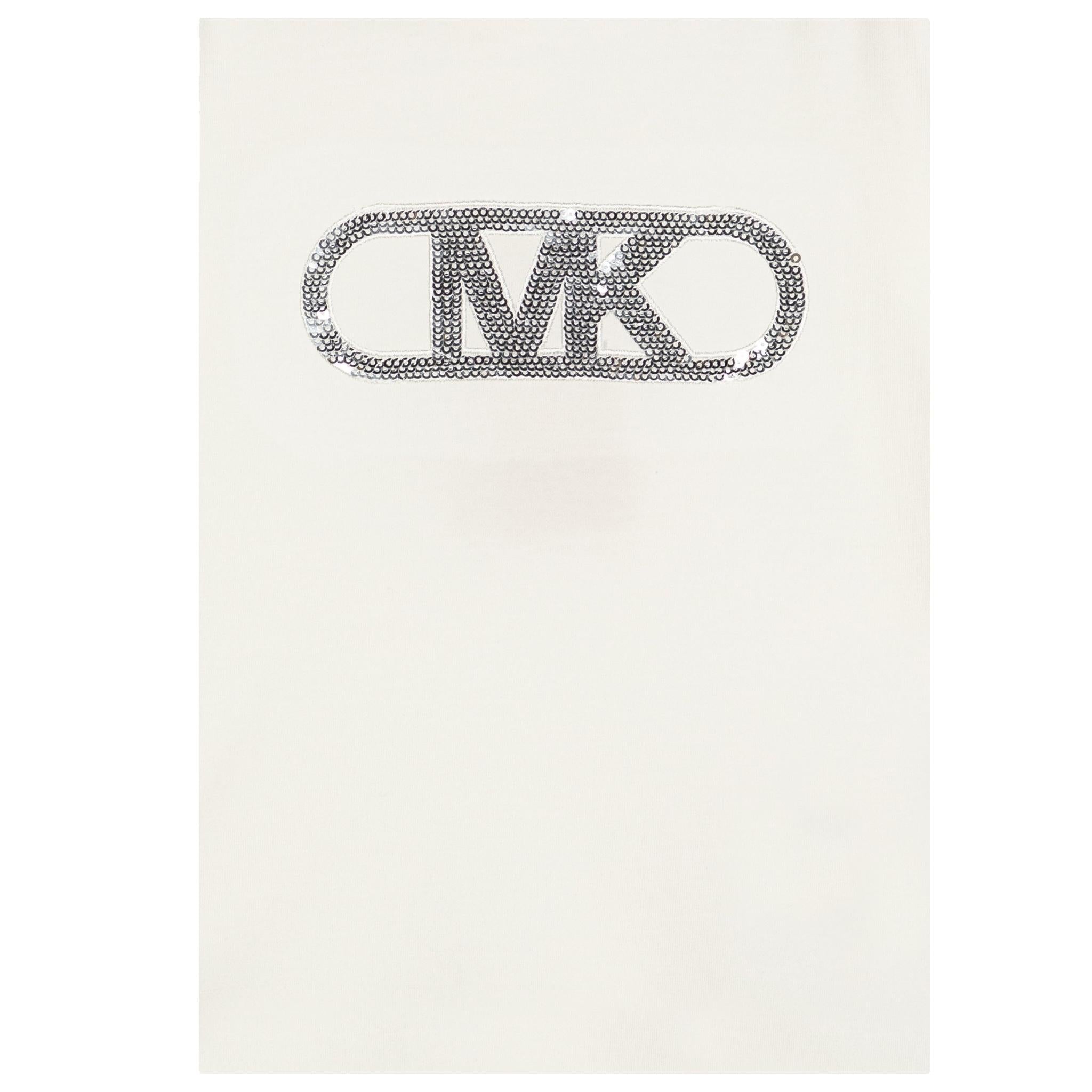 MICHAEL KORS shirt girocollo tinta unita con stampa Bianco per Bambina R30145X BIANCO MICHAEL KORS