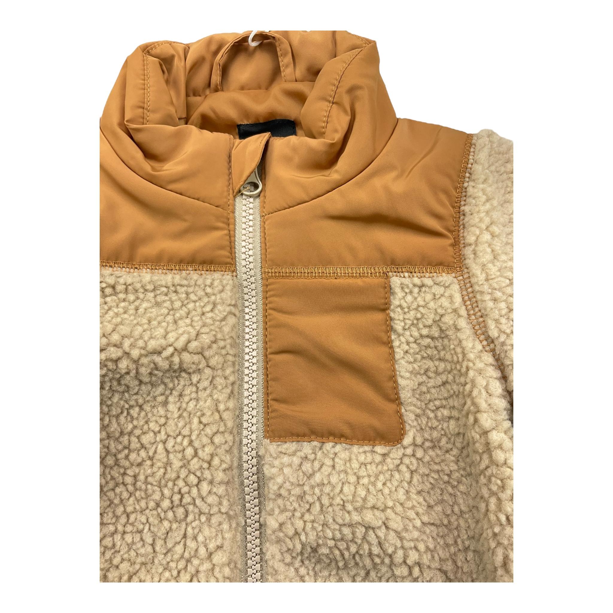 NAME.IT giubbino teddy tinta unita con zip Beige per Neonato 13231013 BEIGE NAME.IT