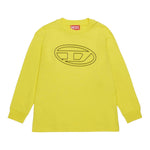 DIESEL shirt girocollo tinta unita con logo Giallo per Bambino J02016X GIALLO DIESEL