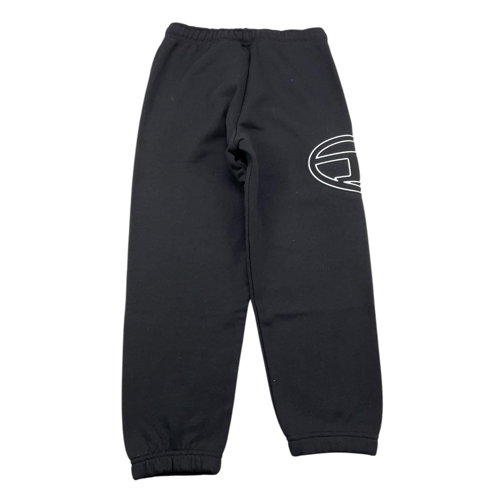 DIESEL pantalone tuta tinta unita con stampa logo Nero per Bambino J01785 NERO DIESEL