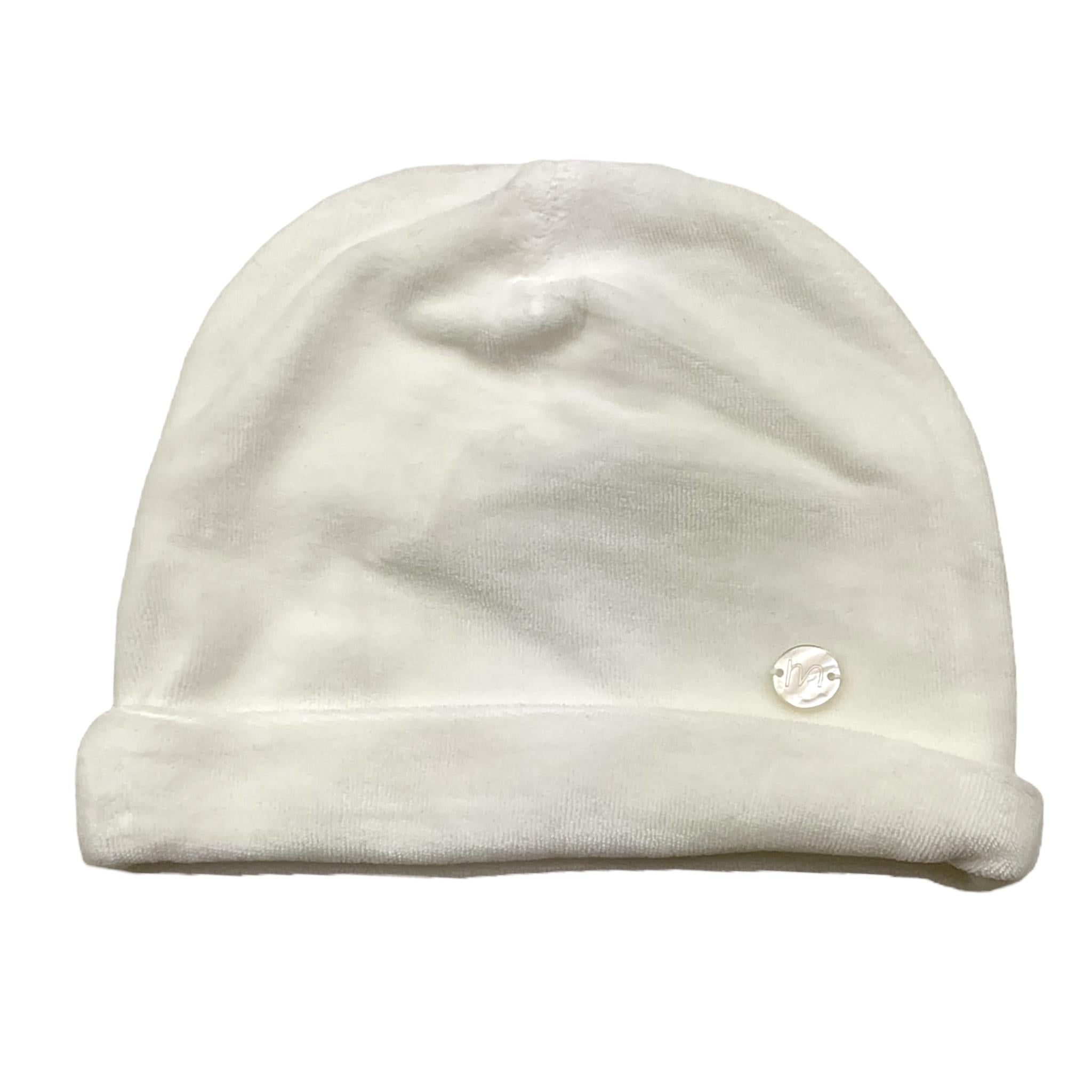 MINI BANDA cappello tinta unita in velluto Bianco per Neonato 3A306 BIANCO MINI BANDA