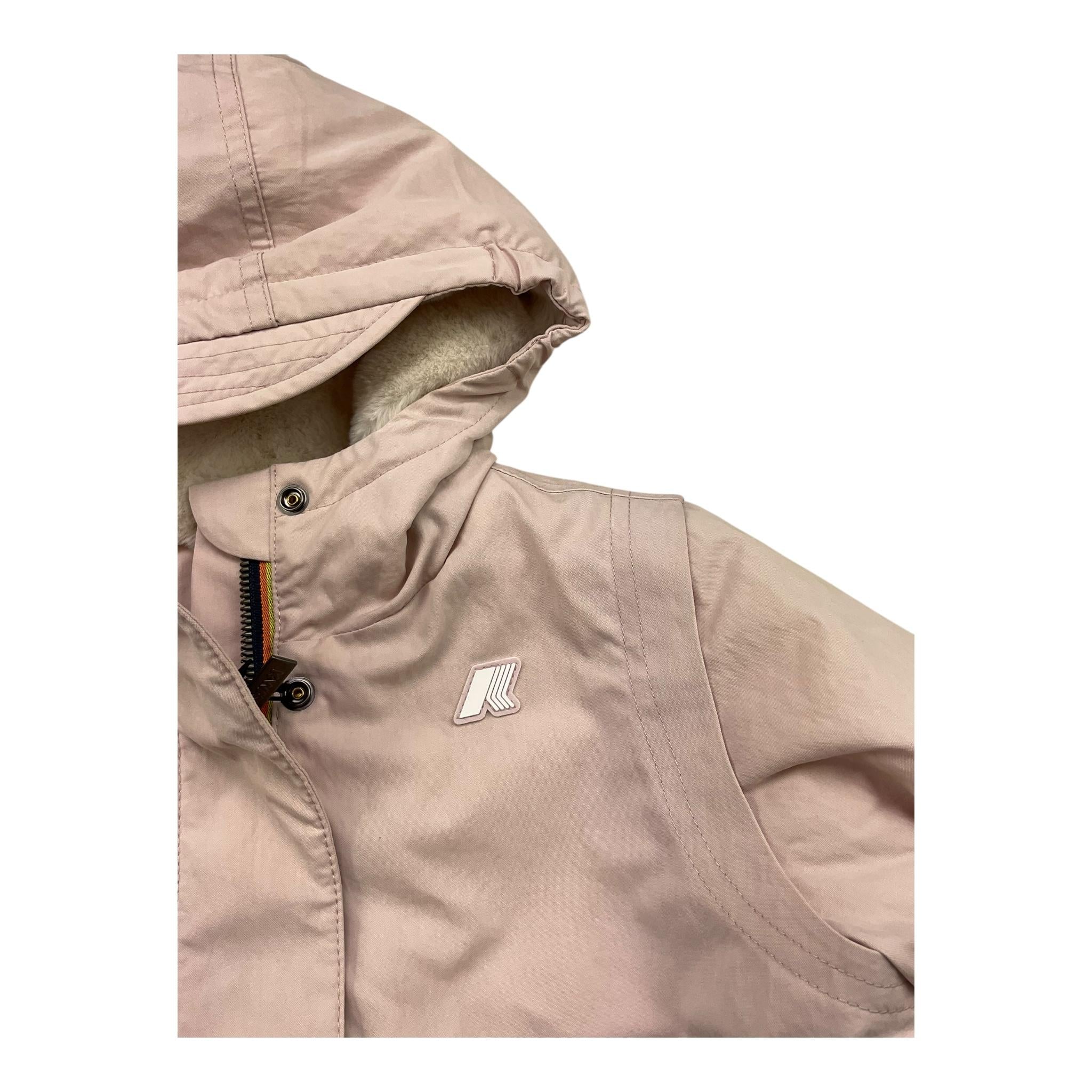 K-WAY giubbino tinta unita con cappuccio modello corto Rosa per Bambina K3147YW ROSA K-WAY