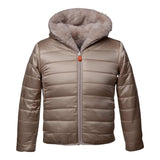 SUNS giubbino tinta unita reversibile in pelliccia Beige per Bambina GBS5355D BEIGE SUNS