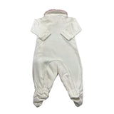 MONNALISA tutina tinta unita con stampa Bianco per Neonata 35D206 BIANCO MONNALISA