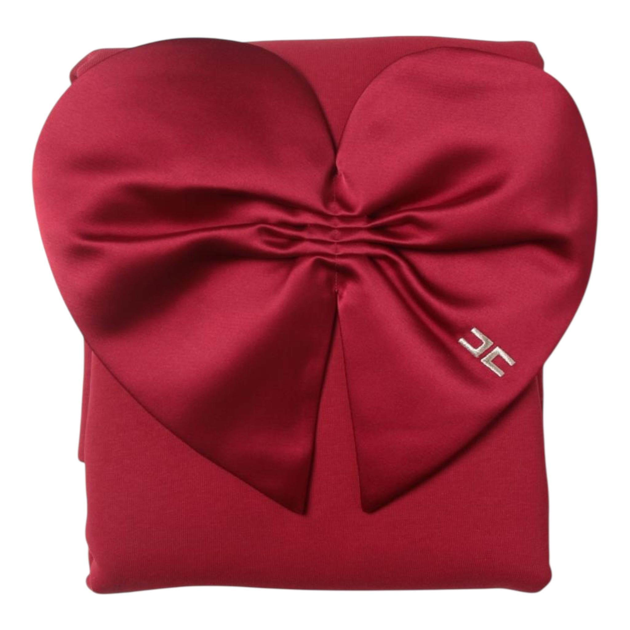 ELISABETTA FRANCHI coperta tint unita con fiocco Rosso per Neonata ENCO41 ROSSO ELISABETTA FRANCHI
