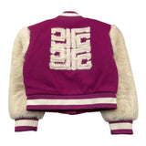 JANICE giubbino modello college con maniche in contrasto Viola per Bambina JN575B VIOLA JANICE