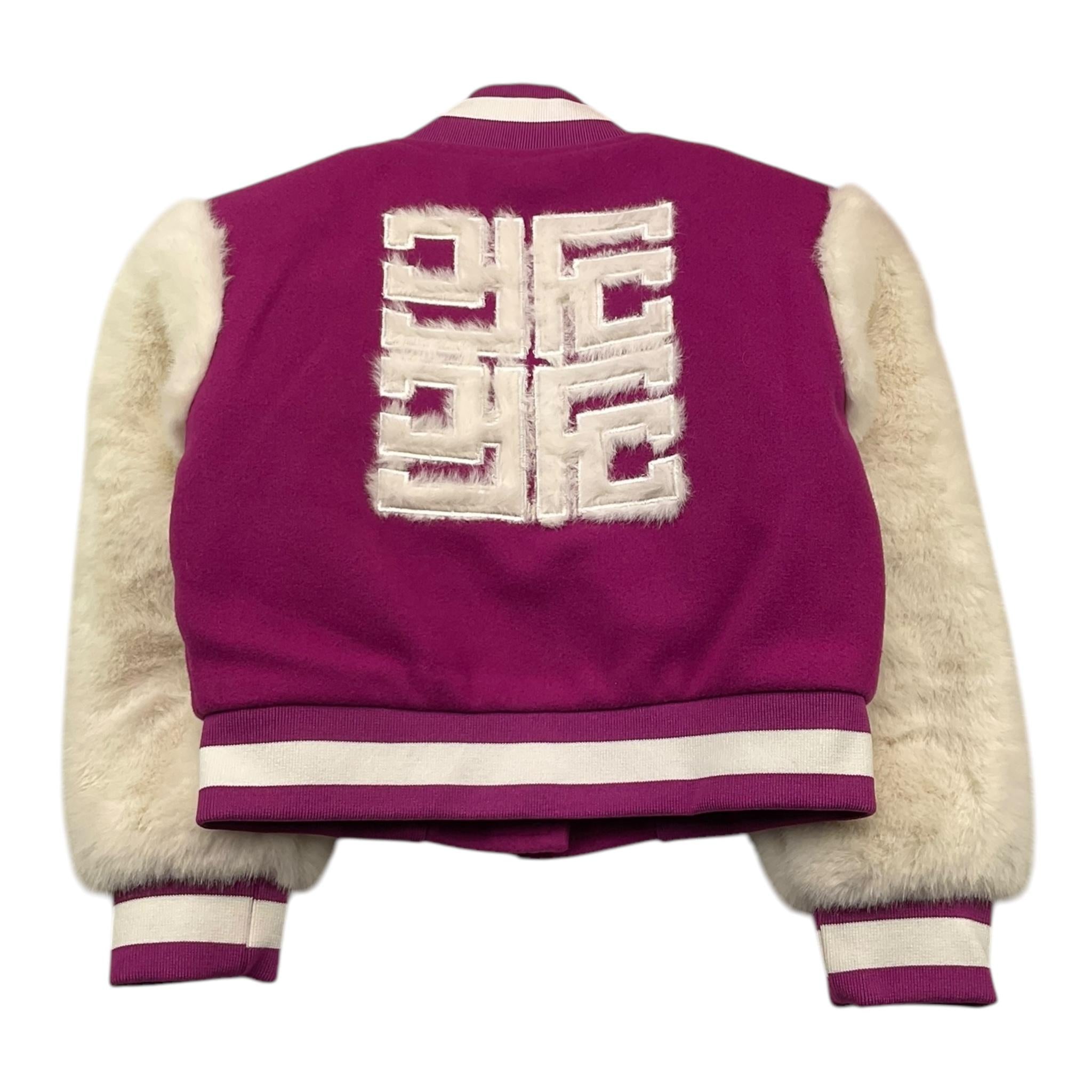 JANICE giubbino modello college con maniche in contrasto Viola per Bambina JN575B VIOLA JANICE