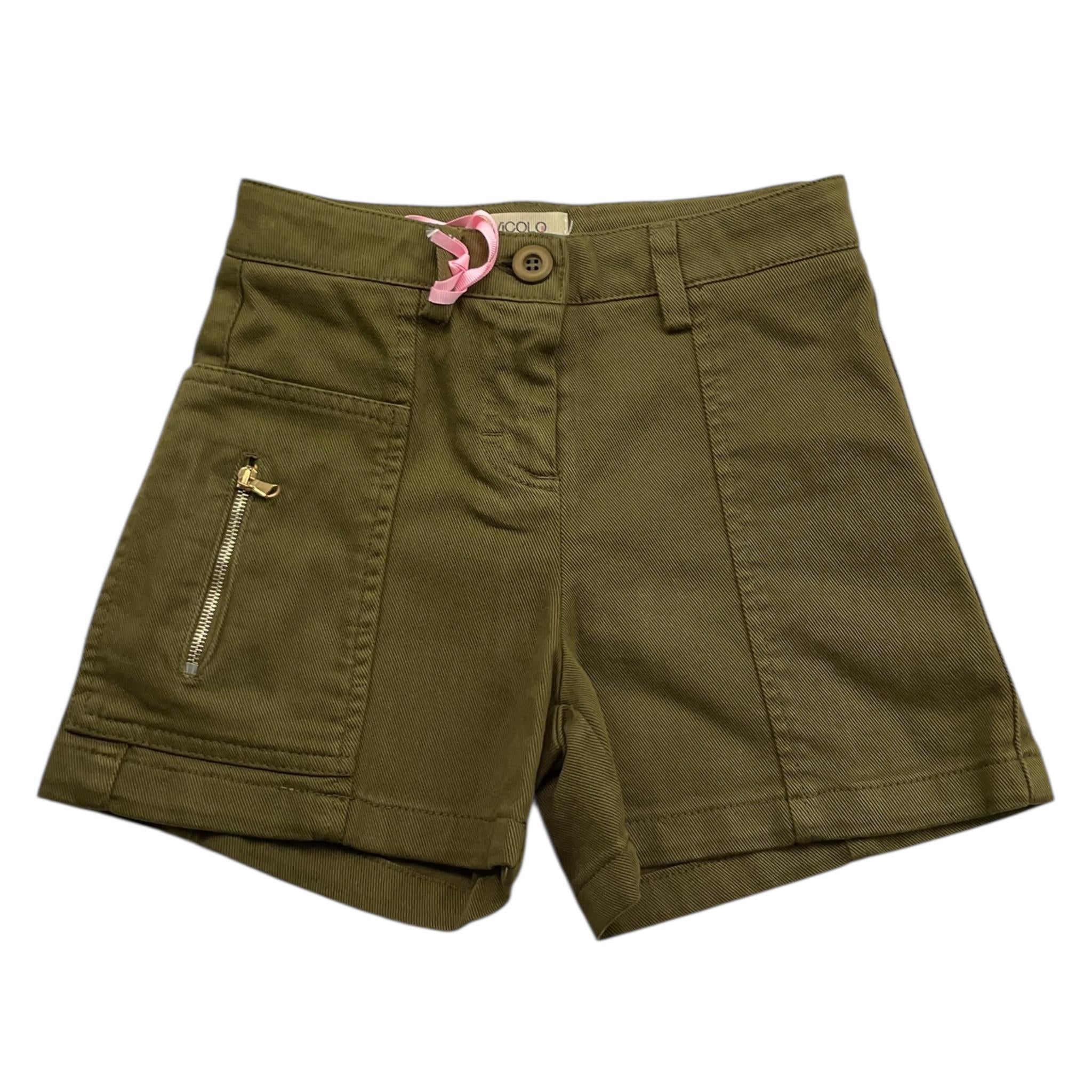 VICOLO short tinta unita con girovita regolabile Verde per Bambina 3142S00042 VERDE VICOLO