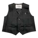 CESARE PACIOTTI gilet tinta unita con logo Nero per Bambino GLP2324B NERO CESARE PACIOTTI