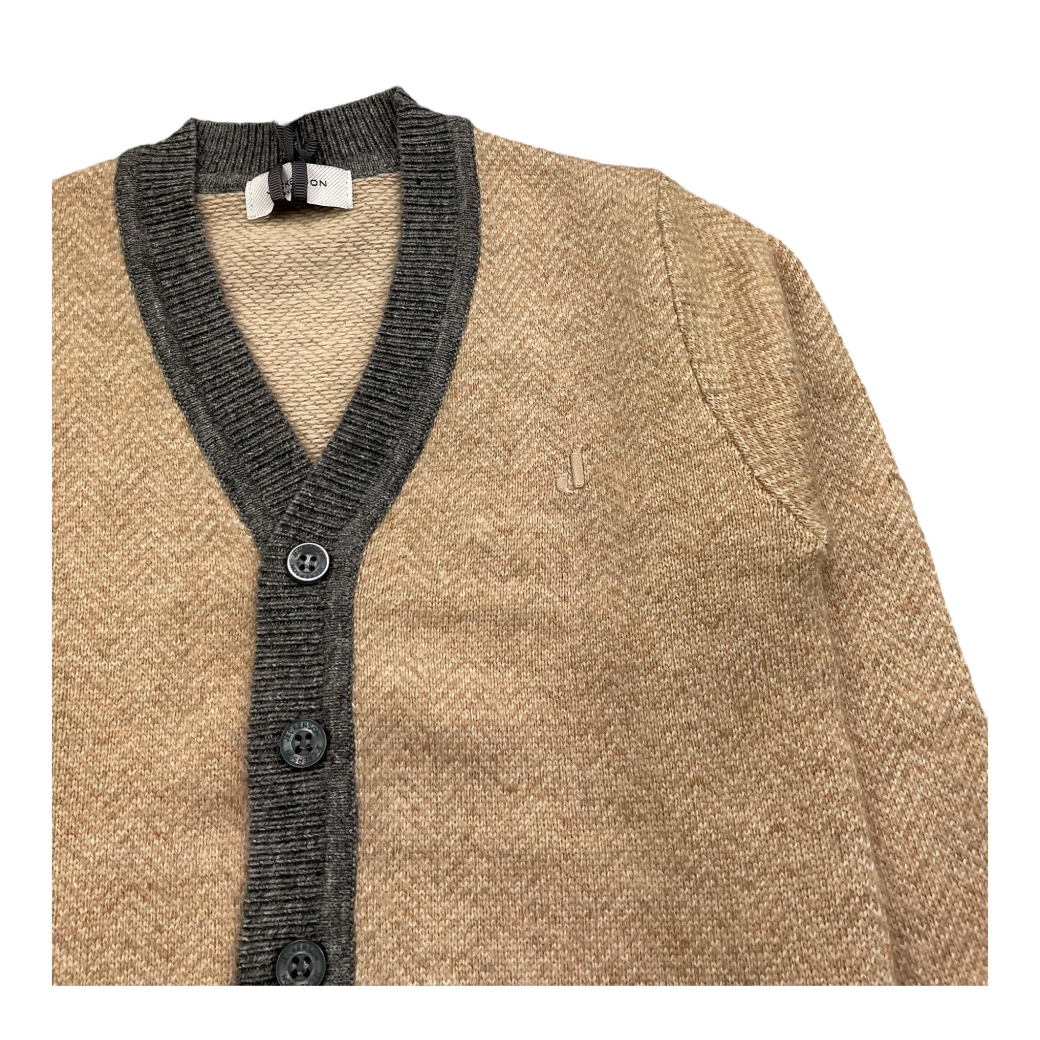 JECKERSON cardigan tinta unita con profili in contrasto Beige per Bambino JB4280 BEIGE JECKERSON