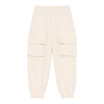 DOU DOU pantalone tinta unita con tasconi e brillantini Panna per Bambina DV6B21 PANNA DOU DOU