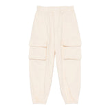 DOU DOU pantalone tinta unita con tasconi e brillantini Panna per Bambina DV6B21 PANNA DOU DOU