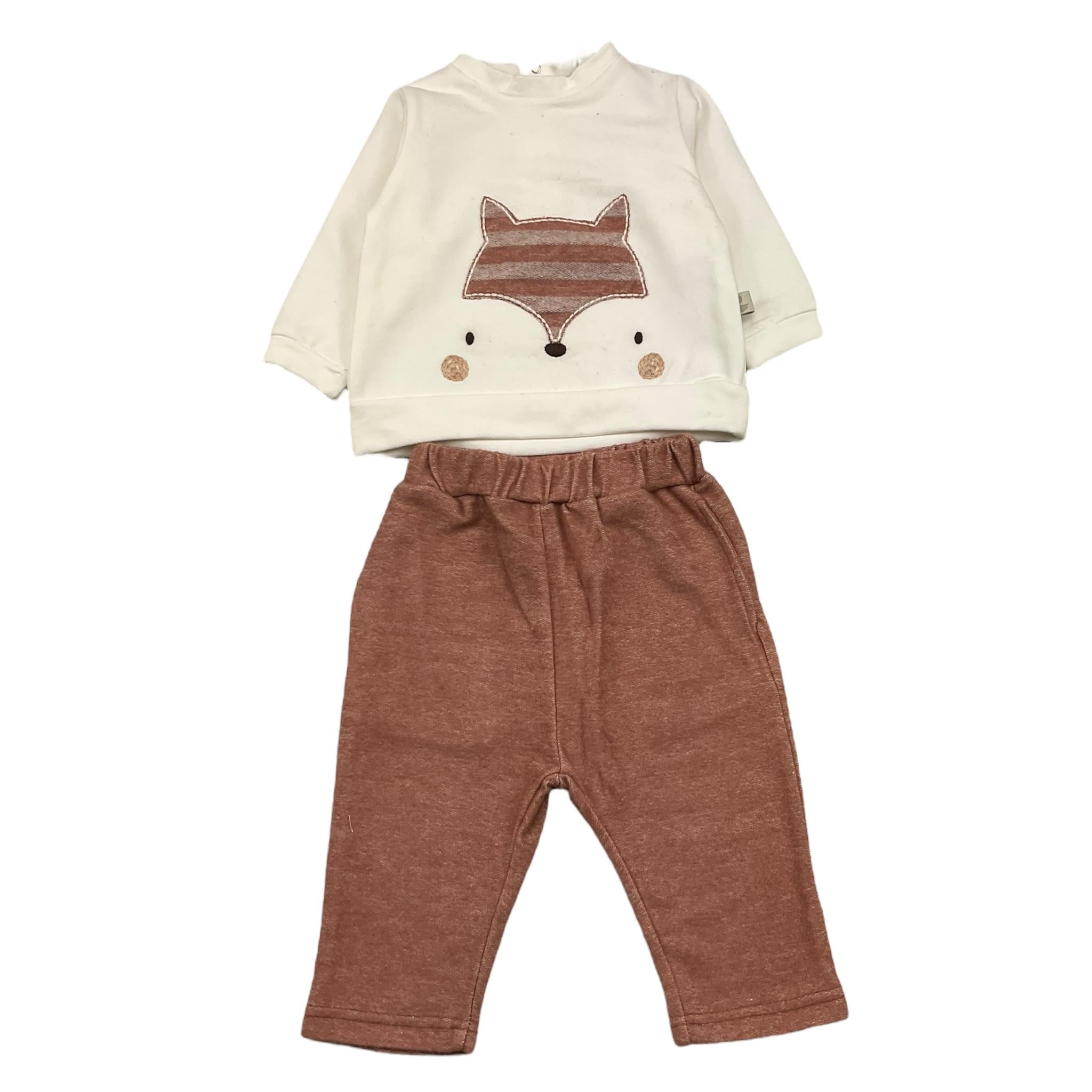 LALALU' abito manica lunga tinta unita in velluto Bianco/rosa per Bambina CFL04NJ BIANCO/ROSA LALALU'