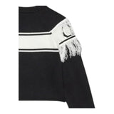 TWINSET maglia girocollo tinta unita con frange Nero per Bambina 242GJ3163XXX NERO TWINSET